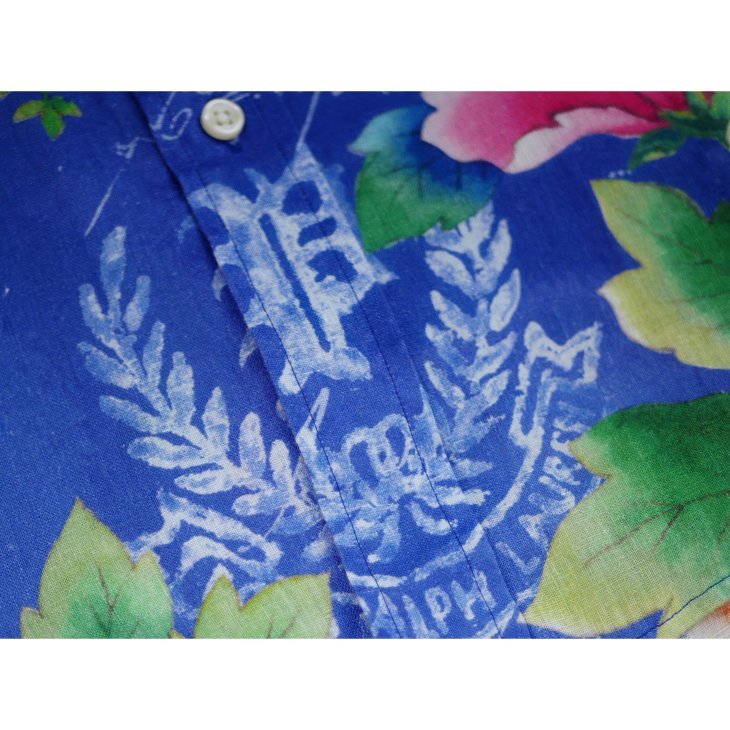 POLO RALPH LAUREN CUSTOM FIT FLORAL PRINT LINEN SHIRT