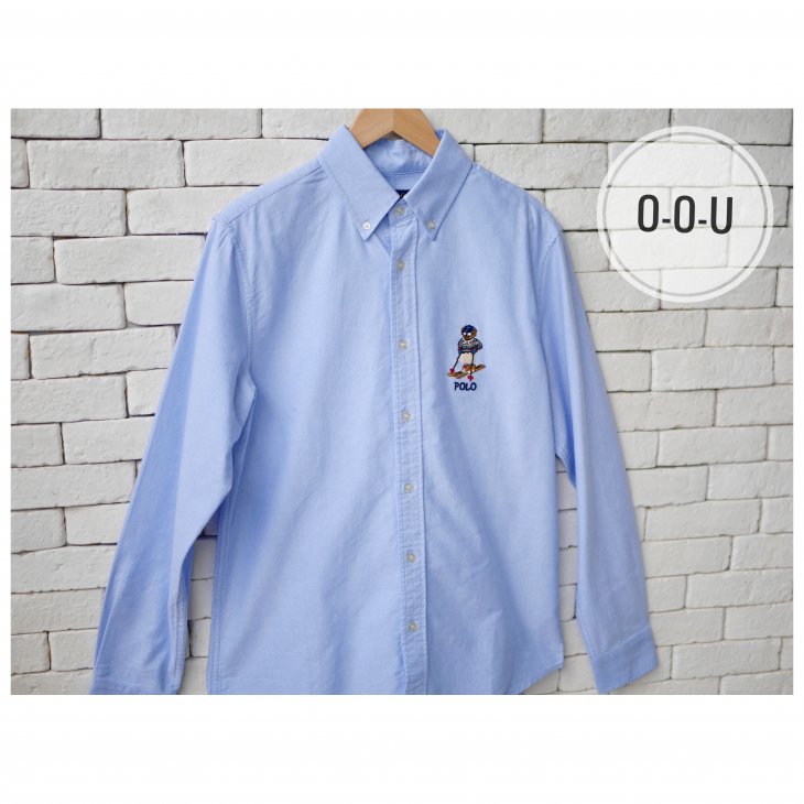 POLO RALPH LAUREN CUSTOM FIT SKI BEAR OXFORD SHIRT
