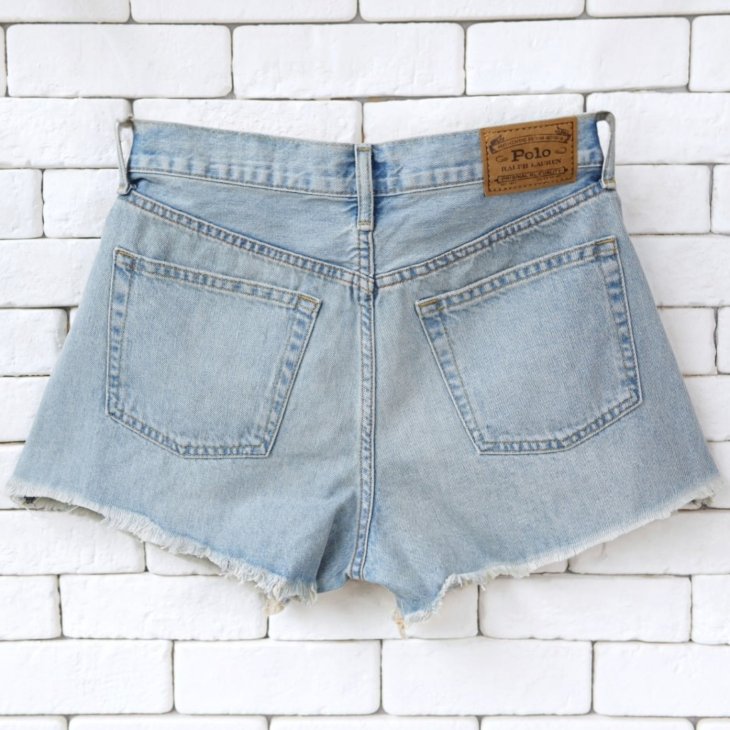 POLO RALPH LAUREN WOMEN DESTROYED-HEM DENIM SHORT