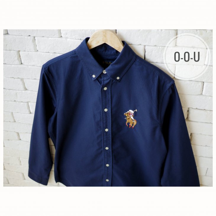 POLO RALPH LAUREN  CUSTOM FIT POLO BEAR OXFORD SHIRT