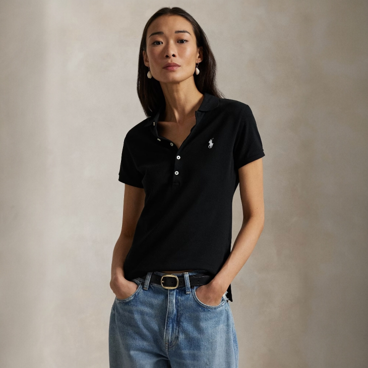 POLO RALPH LAUREN WOMEN SLIM FIT STRETCH POLO SHIRT