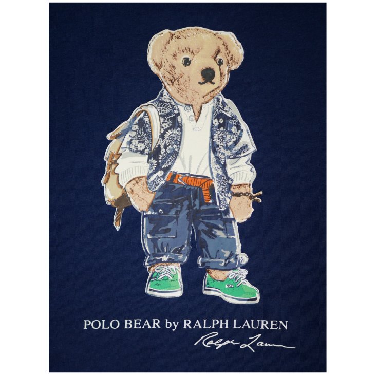 POLO RALPH LAUREN KIDS POLO BEAR COOTON JERSEY T-SHIRT