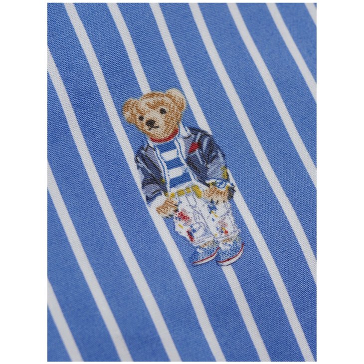 POLO RALPH LAUREN POLO BEAR STRIPED COTTON SLEEP SHORT