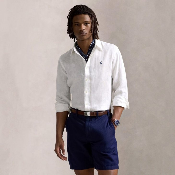 POLO RALPH LAUREN SLIM FIT LINEN SHIRT