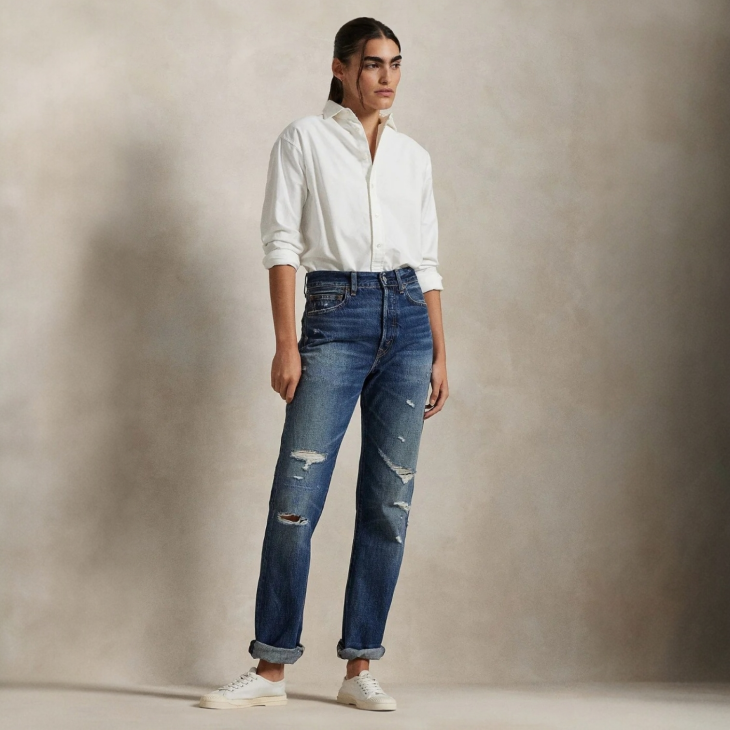 ️POLO RALPH LAUREN WOMEN HIGH RISE RELAXED STRAIGHT JEAN