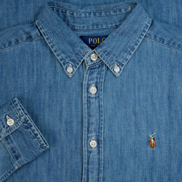 POLO RALPH LAUREN BOYS COTTON CHAMBRAY SHIRT