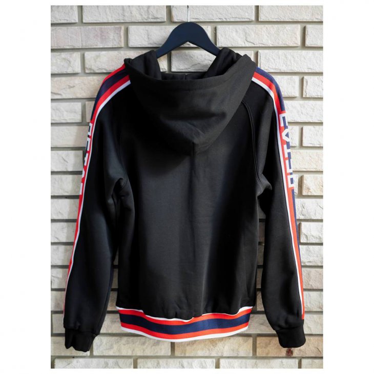 EVISU ZIP-UP HOODIE WITH EVISU LOGO JACQUARD TRIMS