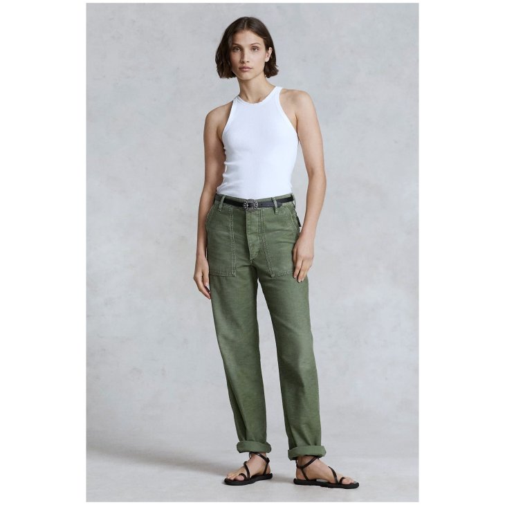 POLO RALPH LAUREN COTTON SATEEN UTILITY TROUSER