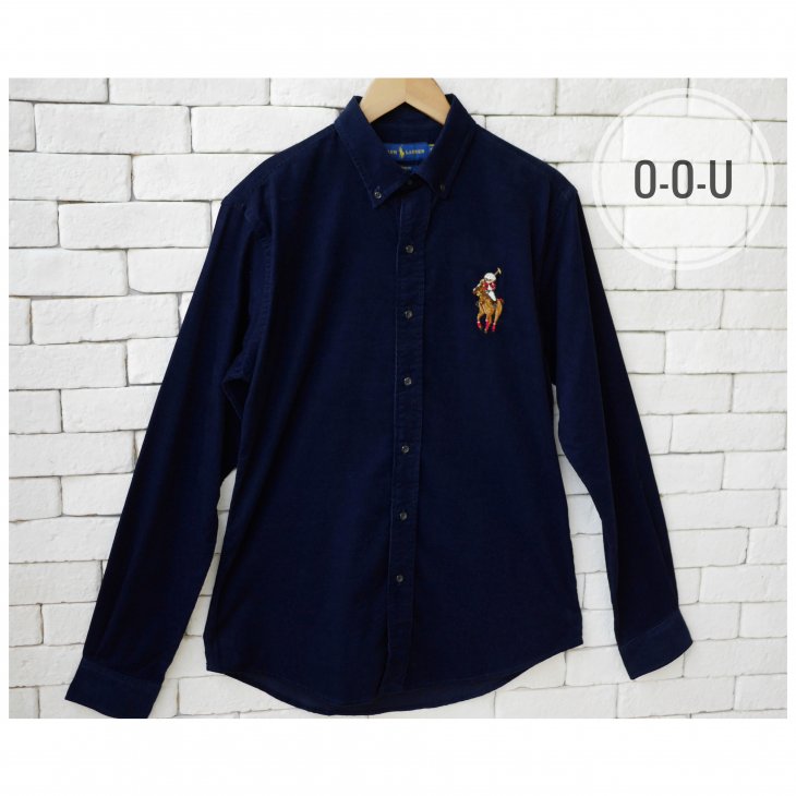 POLO RALPH LAUREN CUSTOM FIT POLO BEAR CORDUROY SHIRT