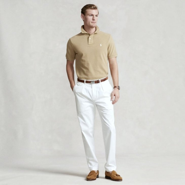 POLO RALPH LAUREN THE EARTH CUSTOM SLIM FIT POLO SHIRT