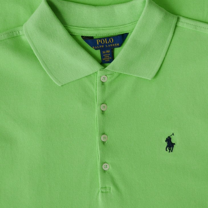POLO RALPH LAUREN GIRLS COTTON STRETCH MESH POLO DRESS