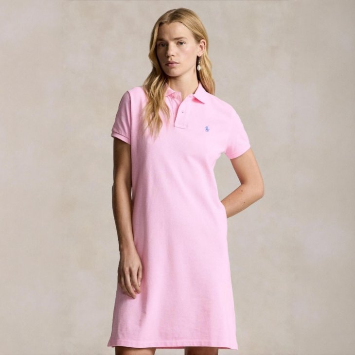 POLO RALPH LAUREN COTTON MESH POLO DRESS