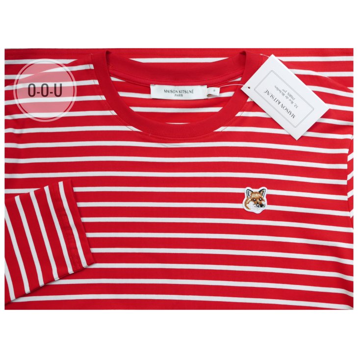 MAISON KITSUNE FOX HEAD PATCH REGULAR MARIN TEE SHIRT