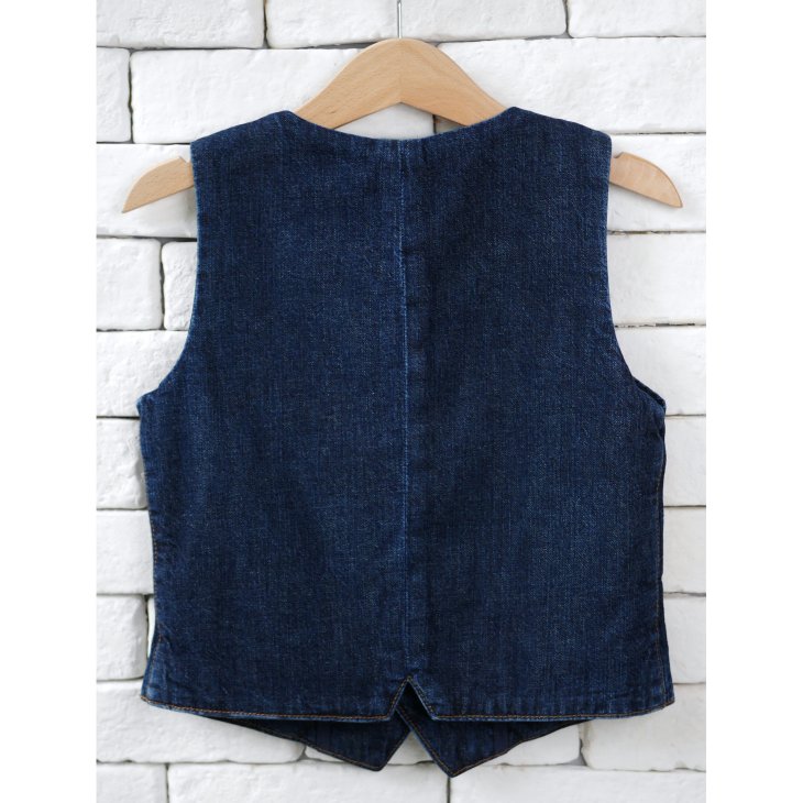 POLO RALPH LAUREN KIDS DENIM V-NECK VEST