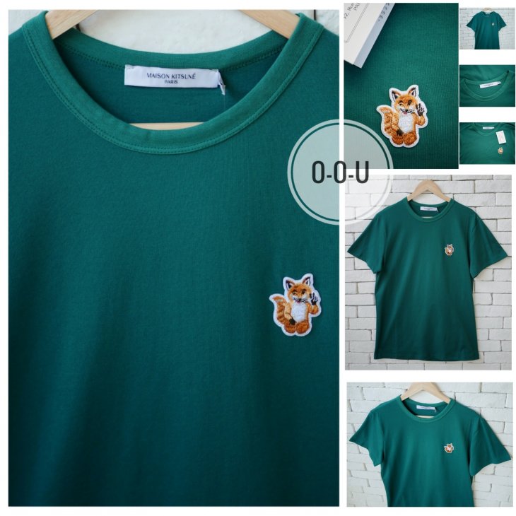 MAISON KITSUNÉ ALL RIGHT FOX PATCH CLASSIC TEE-SHIRT