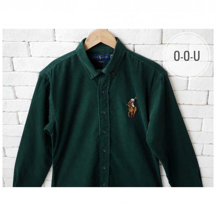 POLO RALPH LAUREN CUSTOM FIT POLO BEAR CORDUROY SHIRT