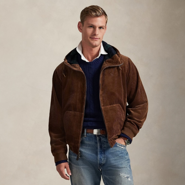 POLO RALPH LAUREN THE WYNTON CORDUROY HOODED JACKET
