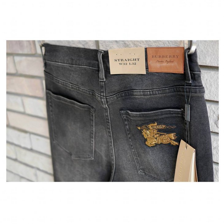 BURBERRY Straight Fit Stretch Denim Jeans