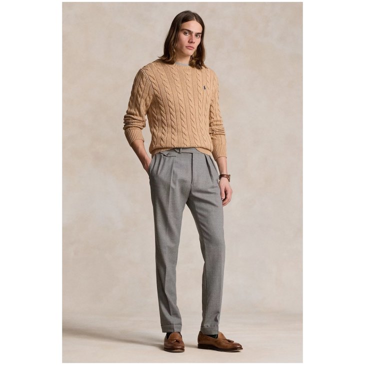 POLO RALPH LAUREN CABLE KNIT COTTON SWEATER