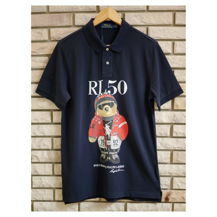 POLO RALPH LAUREN POLO BEAR PRINT POLO SHIRT