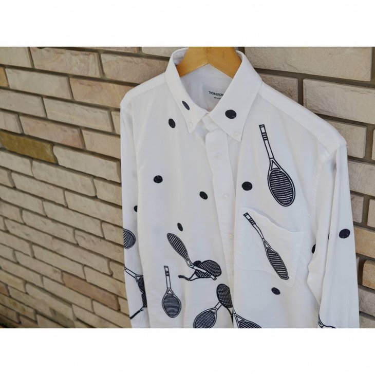 TENNIS RACKET EMBROIDERED OXFORD SHIRT