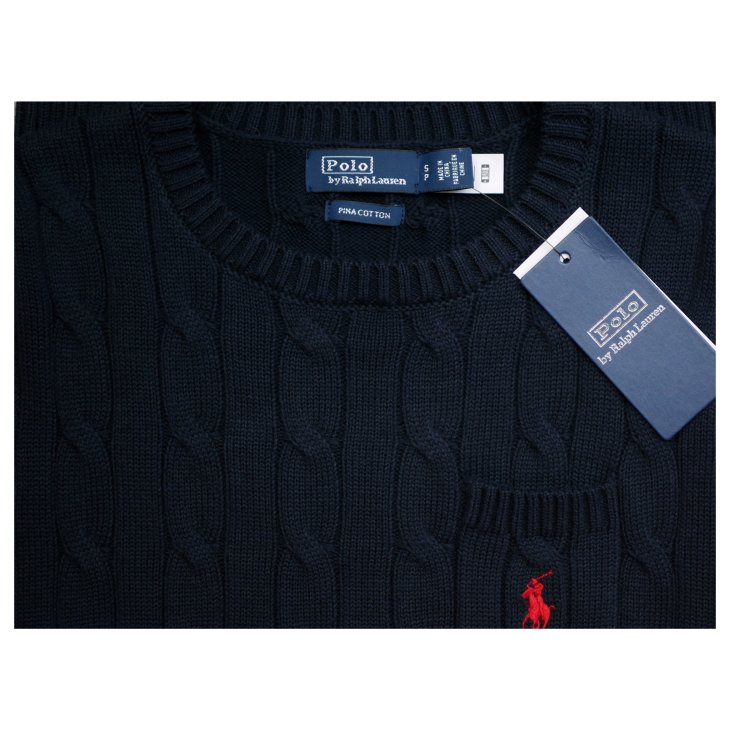 ️POLO RALPH LAUREN WOMEN CABLE-KNIT COTTON SHORT-SLEEVE SWEATER