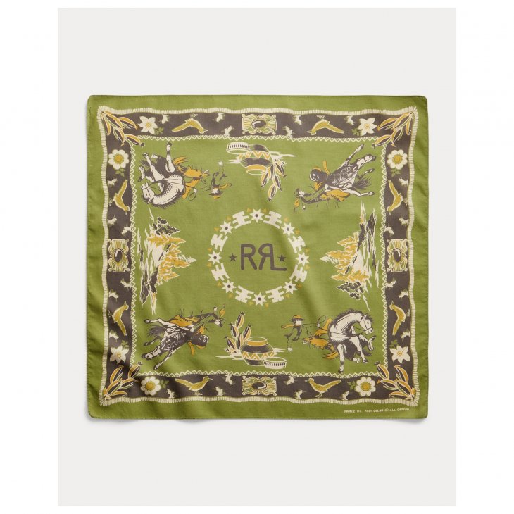 RRL WESTERN PRINT COTTON BANDANNA