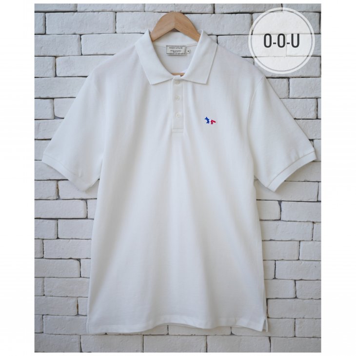 MAISON KITSUNE TRICOLOR FOX PATCH CLASSIC POLO