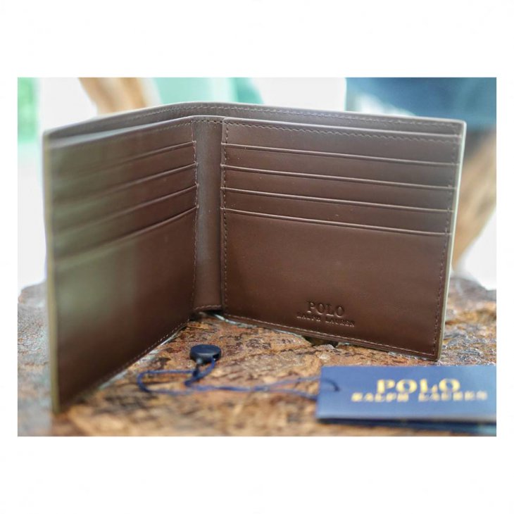 POLO RALPH LAUREN PRINT LEATHER BILLFOLD
