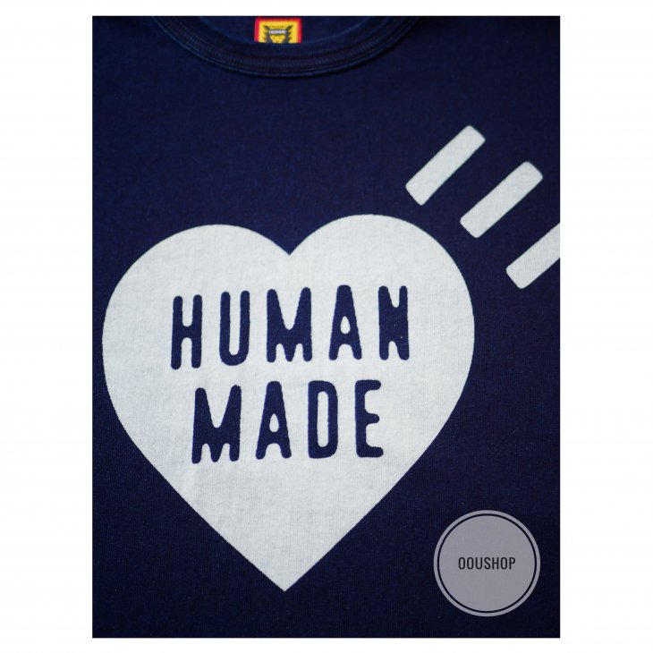 HUMAN MADE INDIGO HEART T-SHIRT
