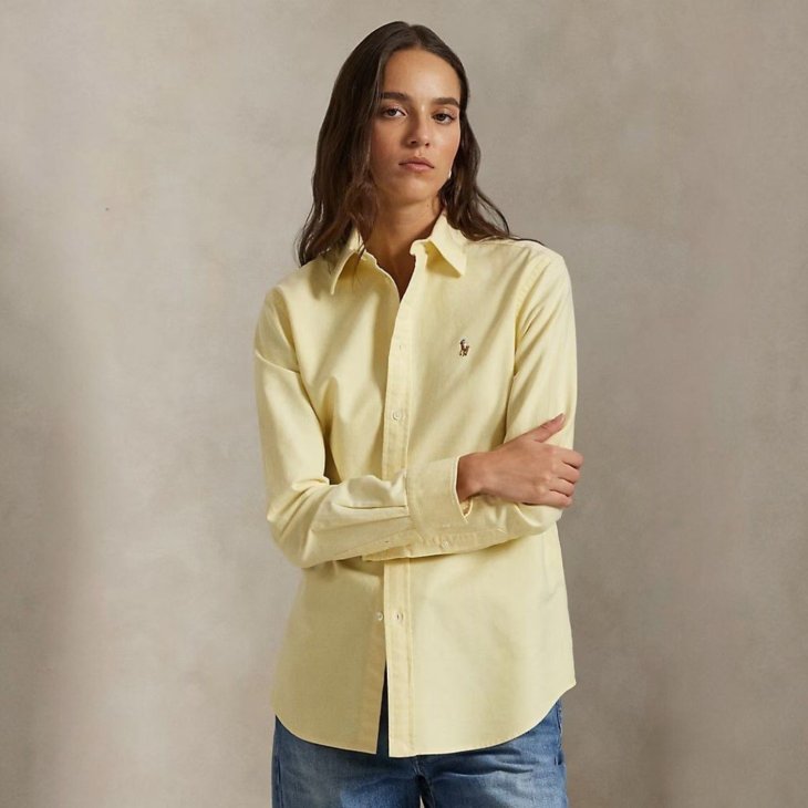 POLO RALPH LAUREN WOMEN SLIM FIT COTTON OXFORD SHIRT