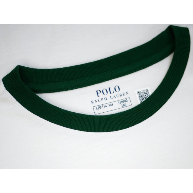 POLO RALPH LAUREN BOYS POLO BEAR COTTON RINGER TEE