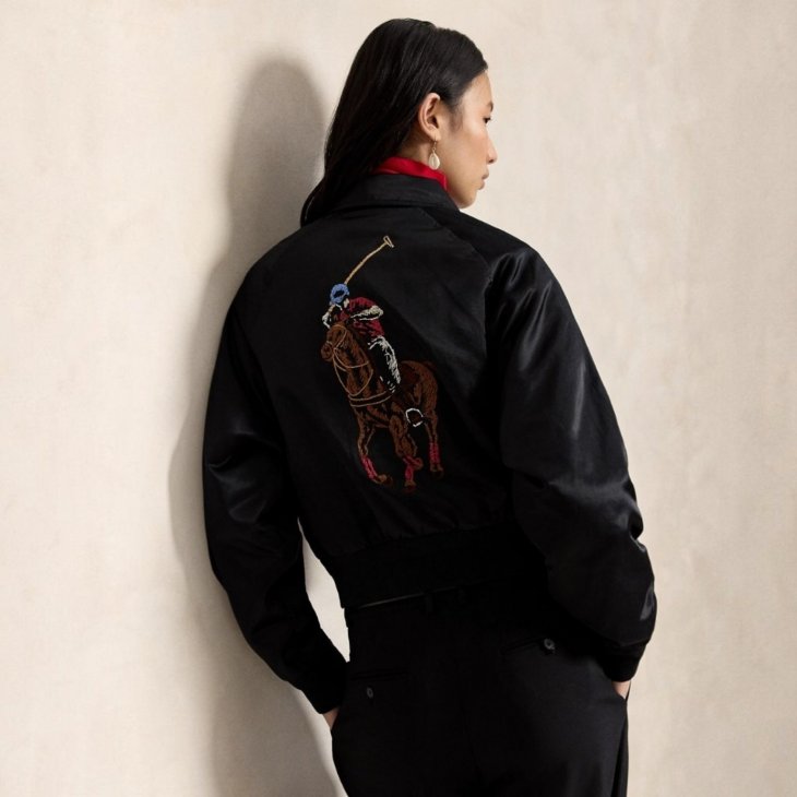 POLO RALPH LAUREN WOMEN FREE STITCH EMBROIDERED BIG PONY JACKET