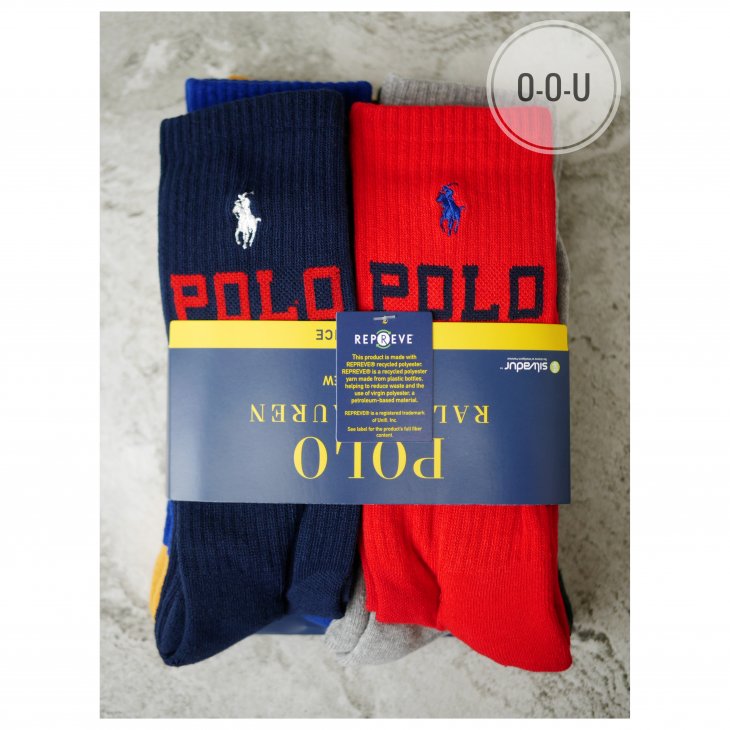 POLO RALPH LAUREN LOGO CREW SOCK 6-PACK