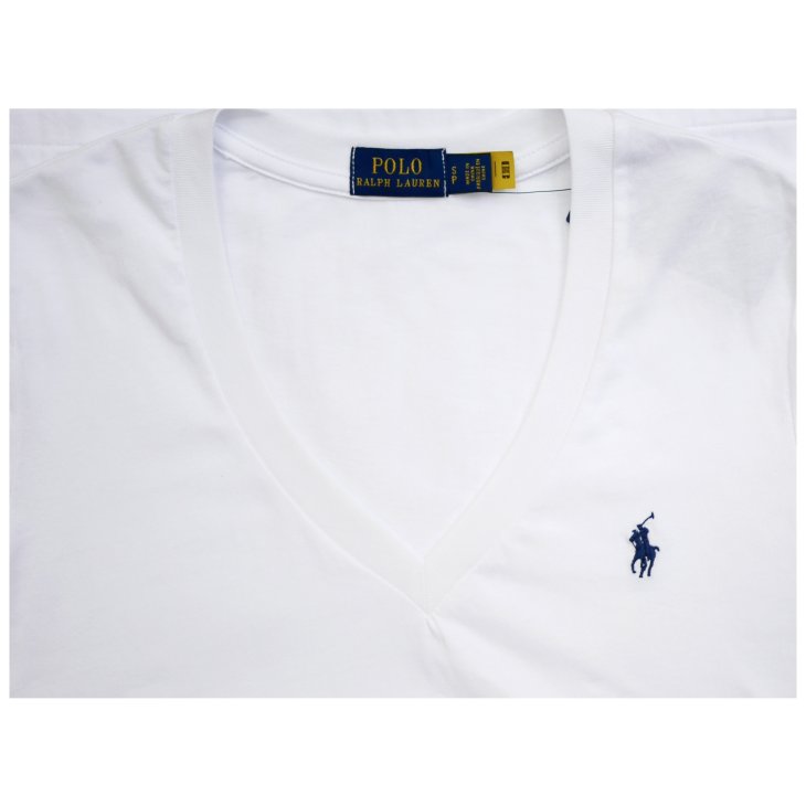 POLO RALPH LAUREN WOMEN COTTON JERSEY V-NECK TEE