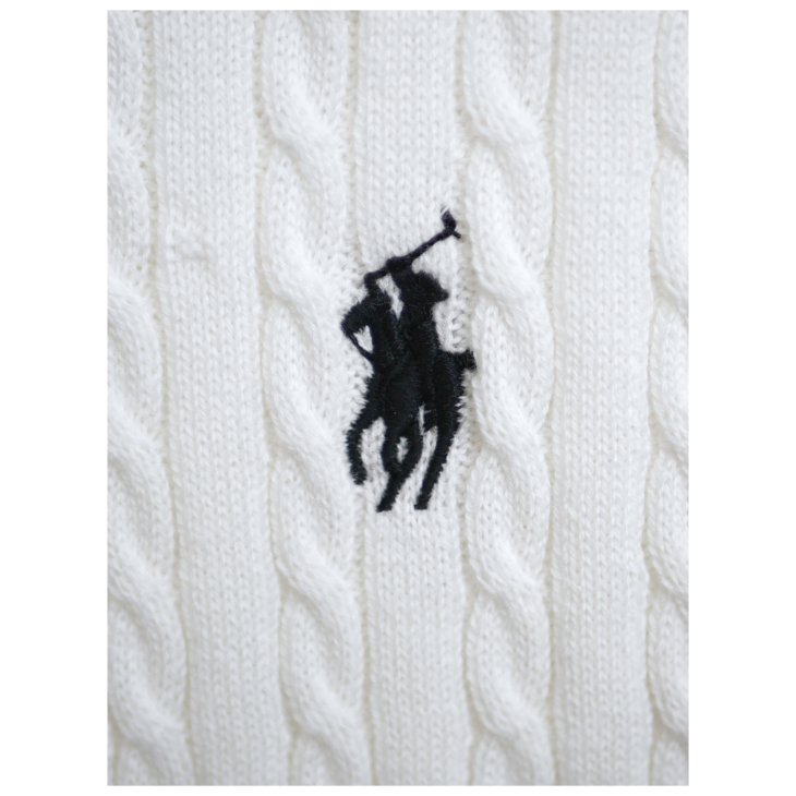 POLO RALPH LAUREN WOMEN COTTON CABLE KNIT POLO SHIRT