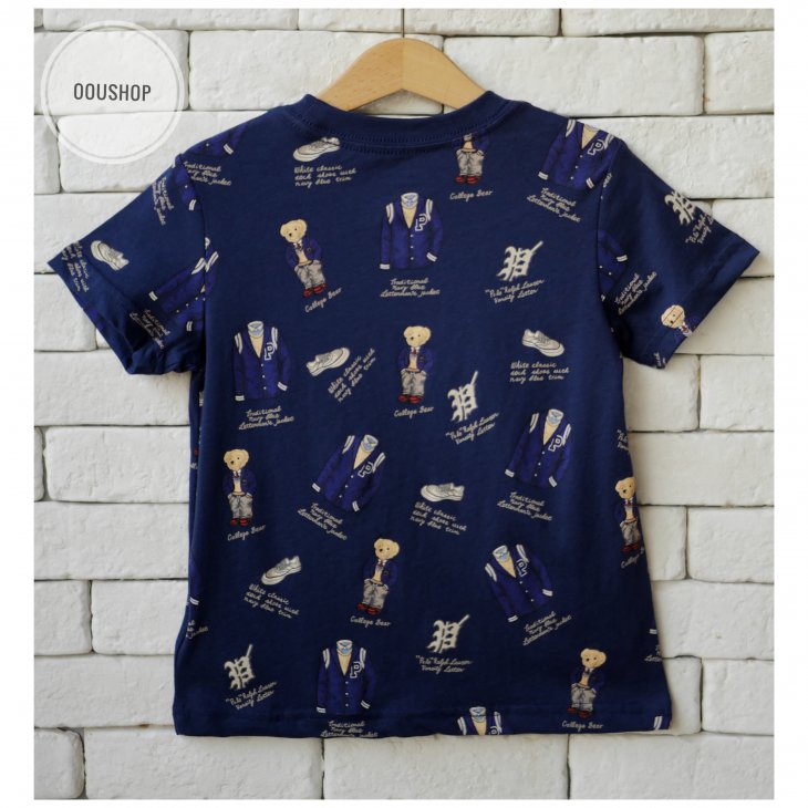 POLO RALPH LAUREN POLO BEAR KIDS COTTON JERSEY TEE