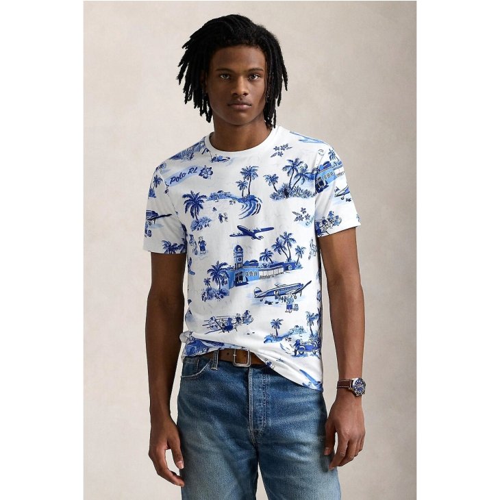 POLO RALPH LAUREN CUSTOM SLIM FIT BEAR JERSEY T-SHIRT