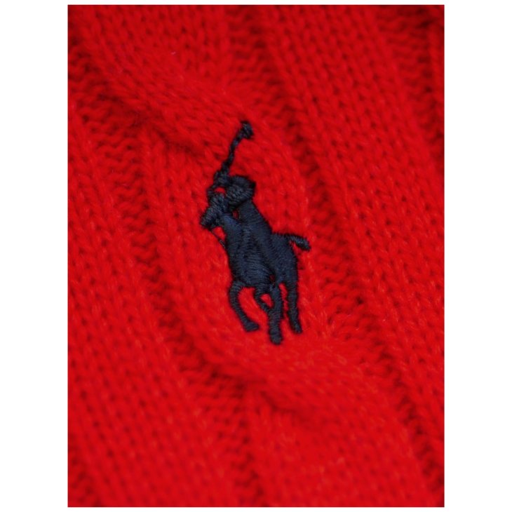 POLO RALPH LAUREN WOMEN CABLE-KNIT COTTON CREWNECK SWEATER