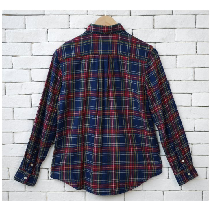 POLO RALPH LAUREN BOYS BUFFALO CHECK DOUBLE FACED COTTON SHIRT
