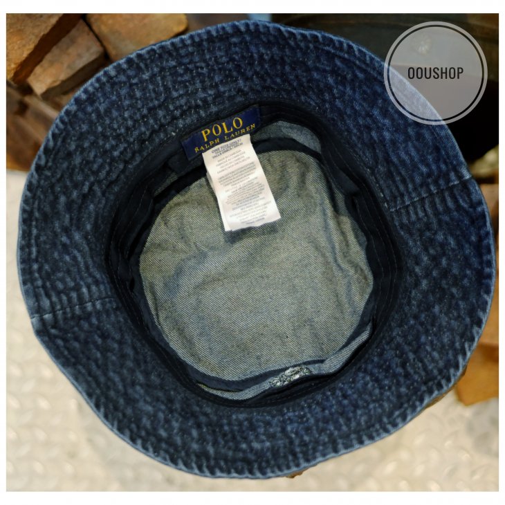 POLO RALPH LAUREN POLO BEAR DENIM BUCKET HAT