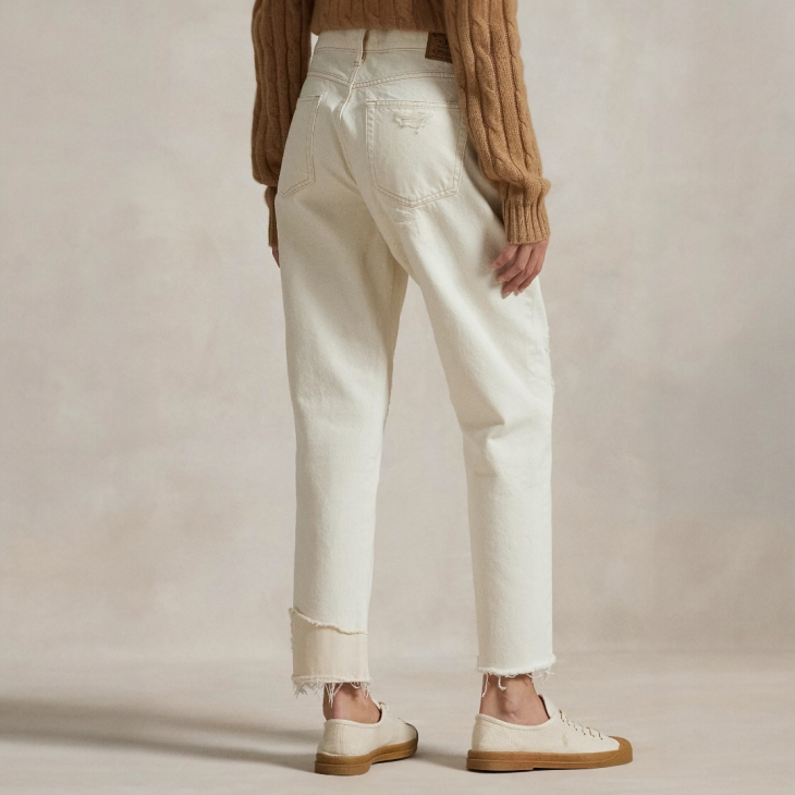 POLO RALPH LAUREN WOMEN RELAXED TAPERED PATCHWORK JEAN