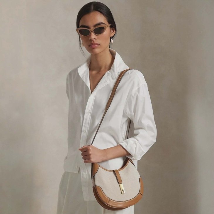 POLO RALPH LAUREN POLO ID CANVAS SMALL SHOULDER BAG