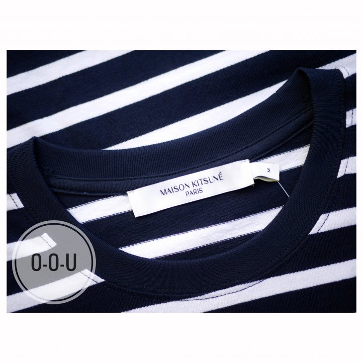 MAISON KITSUNE TRICOLOR FOX  PATCH MARIN TEE-SHIRT