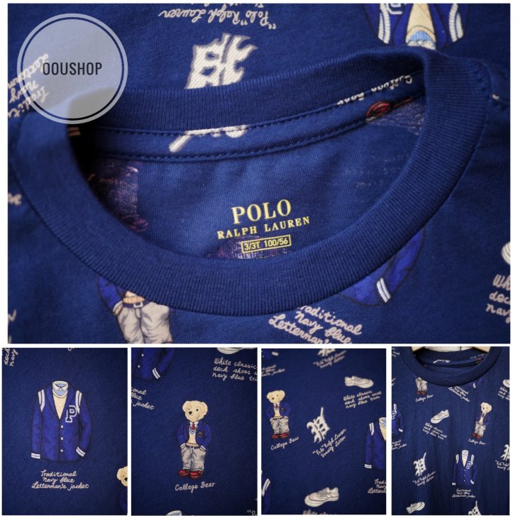 POLO RALPH LAUREN POLO BEAR KIDS COTTON JERSEY TEE