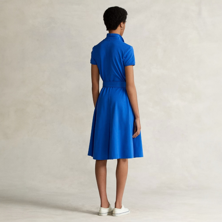 POLO RALPH LAUREN WOMEN PIQUE A-LINE POLO DRESS