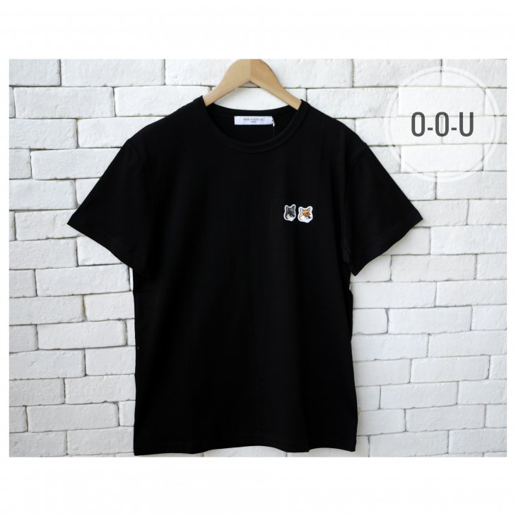 MAISON KITSUNE TEE-SHIRT DOUBLE FOX HEAD PATCH