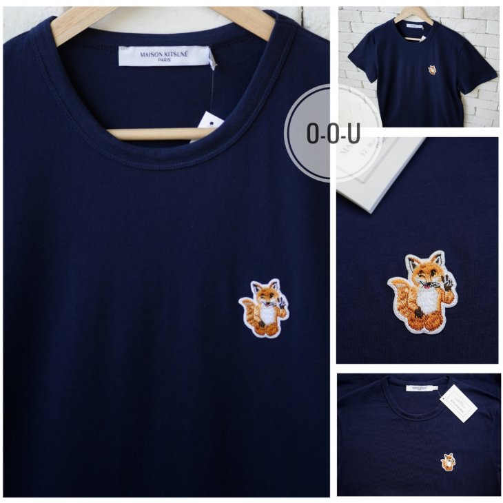 MAISON KITSUNÉ ALL RIGHT FOX PATCH CLASSIC TEE-SHIRT