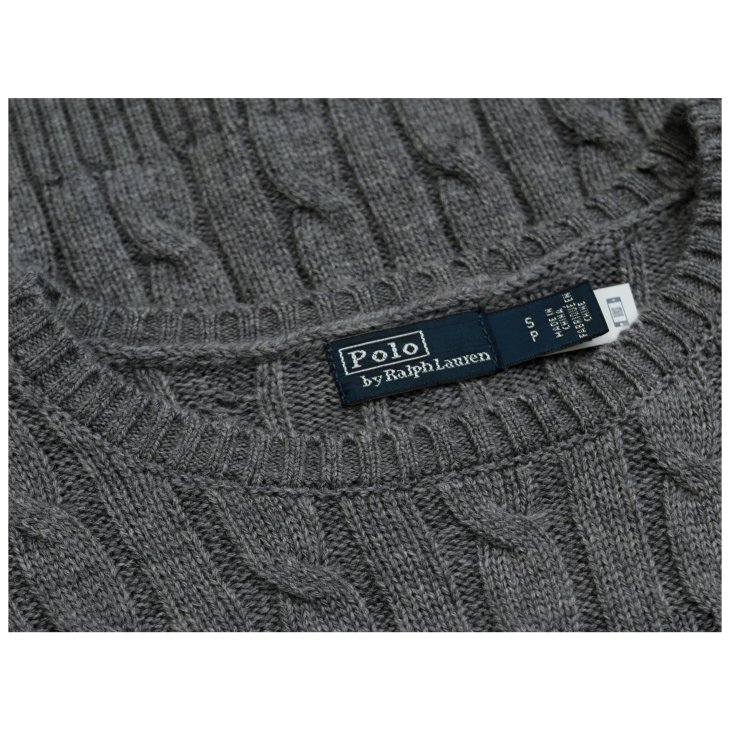 POLO RALPH LAUREN WOMEN CABLE-KNIT COTTON CREWNECK SWEATER