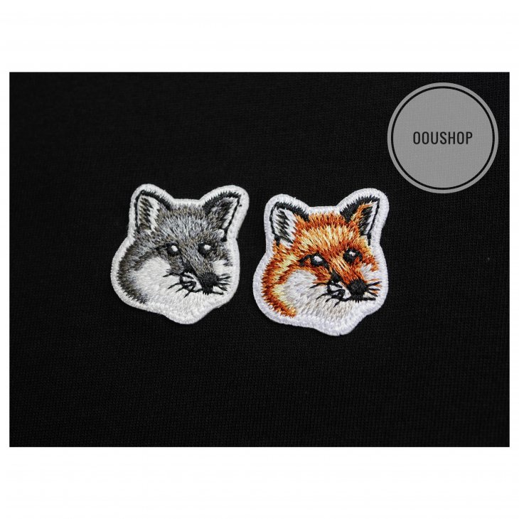 MAISON KITSUNE TEE-SHIRT DOUBLE FOX HEAD PATCH